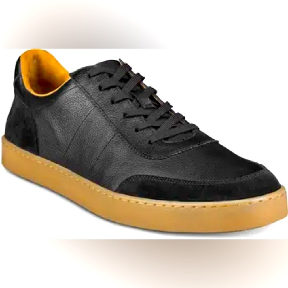 Allen Edmonds Black and Tan Leather Sneakers